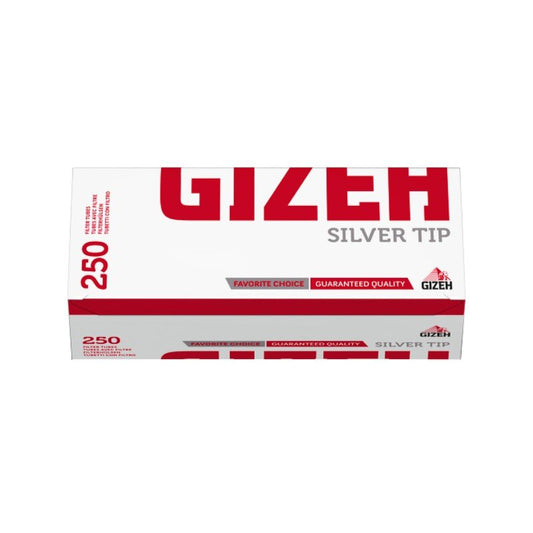 GIZEH Silver Tip Zigarettenhülsen, 250 Stück Packung