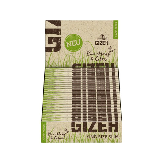 Gizeh KingSize Slim Hanf & Gras Zigarettenpapier, 25 x 34 Blatt