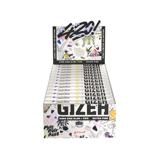 Gizeh KingSize Slim +Tips 420 Sneakeredition Zigarettenpapier, 26 x 34 Blatt