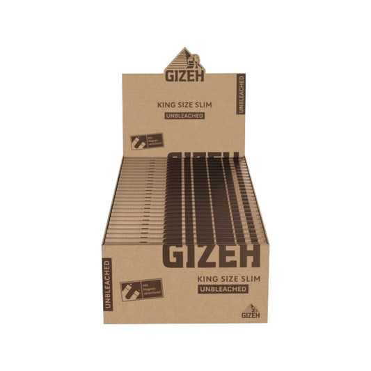 Gizeh KingSize Slim Unbleached Zigarettenpapier ungebleicht, 50 x 34 Blatt