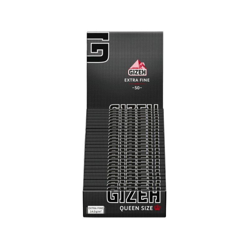 Gizeh QueenSize Black Zigarettenpapier, 25 x 50 Blatt