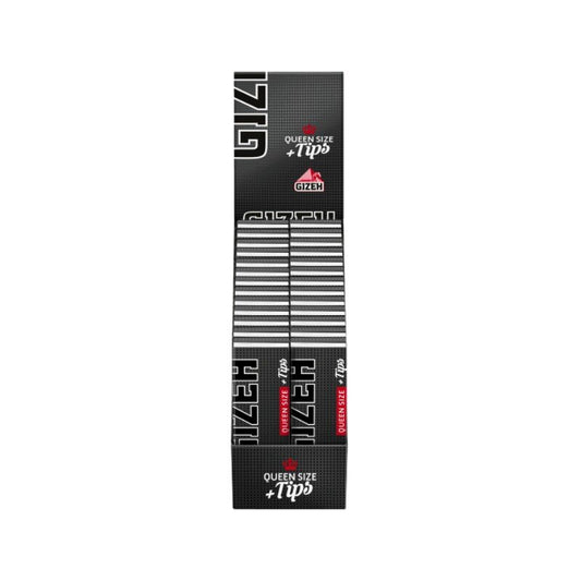 Gizeh QueenSize Black Zigarettenpapier mit Tips, 26 x 50 Stück