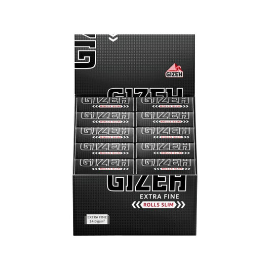 Gizeh Rolls Slim Black Endlospapier, 20 Rollen à 5 m