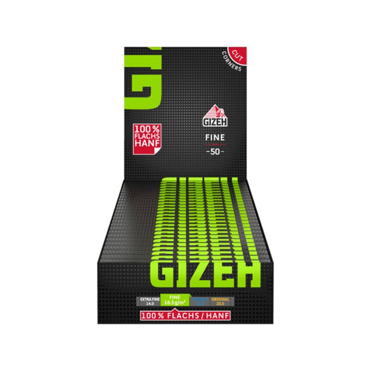 Gizeh SingleWindow Fine Black Zigarettenpapier, 25 x 50 Stück