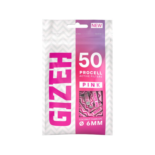 GIZEH SlimFilter 6mm ProCell Pink Drehfilter, 50 Stück