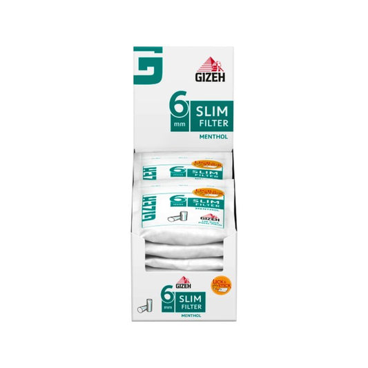GIZEH SlimFilter Menthol Slim-Drehfilter 10er-Gebinde