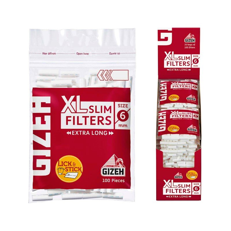 GIZEH SlimFilter XL Slim-Drehfilter, 20 x 100 Stück