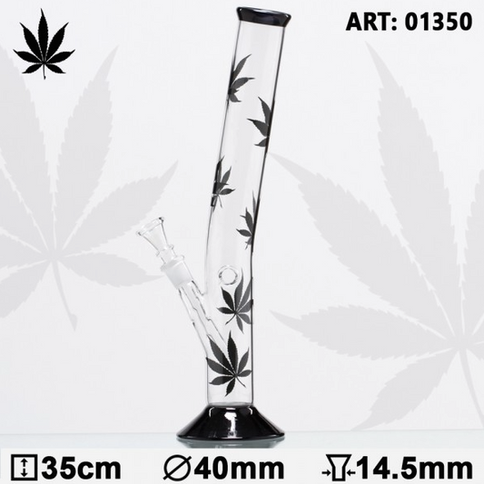 Leaf Hangover Bong - 40mm - Black