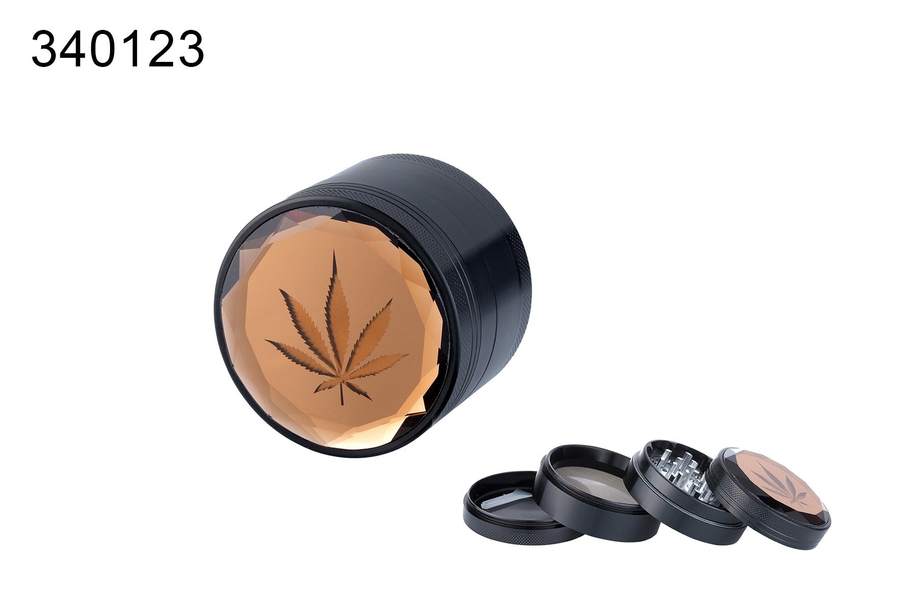 Grinder Alu Hemp Leaf