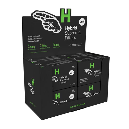 HybridSupreme ActiveFilter 6mm Aktivkohle-Drehfilter 8 x 55 Stück
