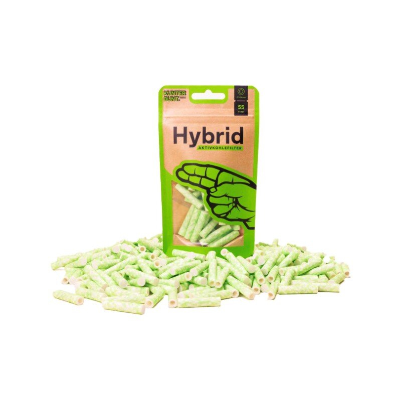 HybridSupreme ActiveFilter 6mm Grün Aktivkohle-Drehfilter 55 Stück