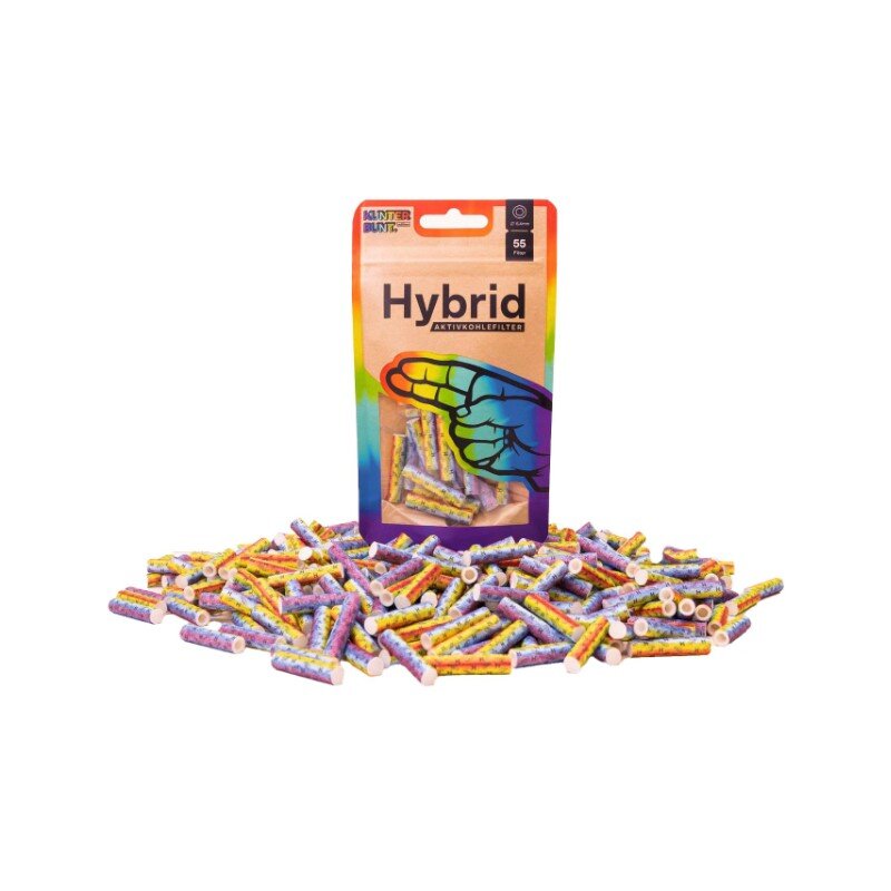 HybridSupreme ActiveFilter 6mm Rainbow Aktivkohlefilter, 55 Stück, Hybrid Supreme