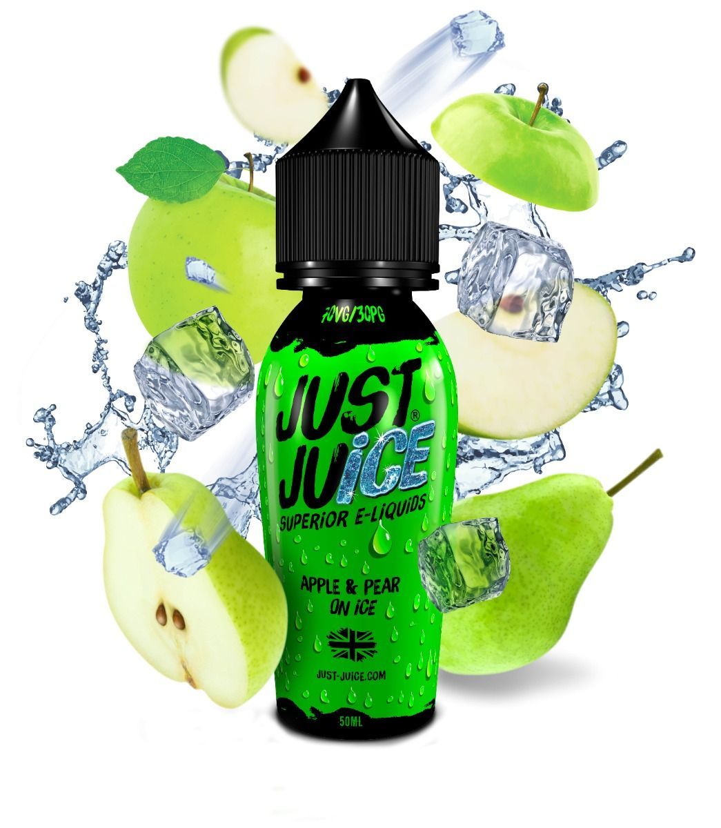 Just Juice Iconic Apple & Pear on Ice Shortfill - 50ml – 50ml Shortfill, Apfel Birne Kombination