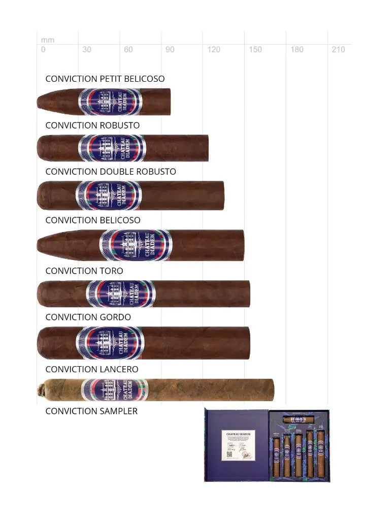 Chateau Diadem Conviction Petit Belicoso – Formatübersicht der Conviction Linie