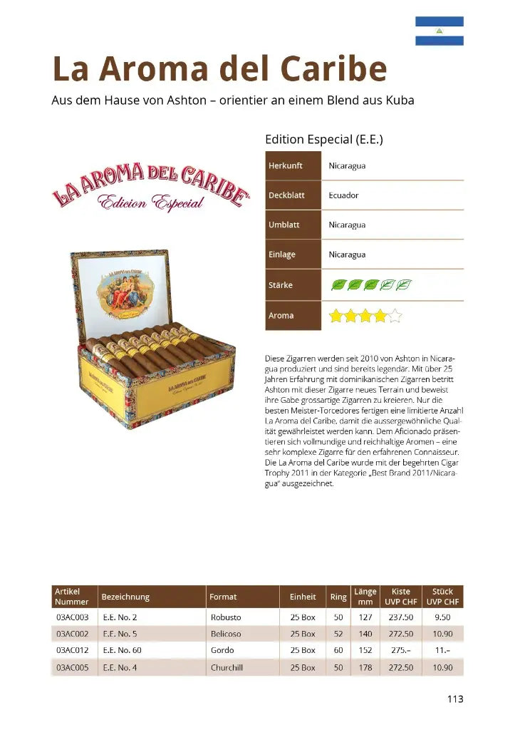 La Aroma del Caribe Edition Especial 25er Kiste