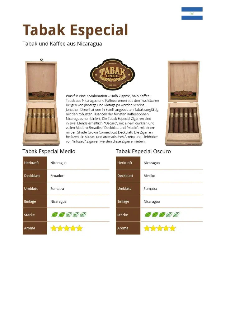 Tabak Especial Toraja – Zigarre aus Nicaragua