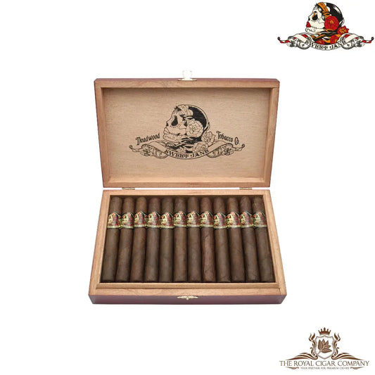 Deadwood Sweet Jane Corona – geöffnete Originalkiste mit Sweet Jane Branding