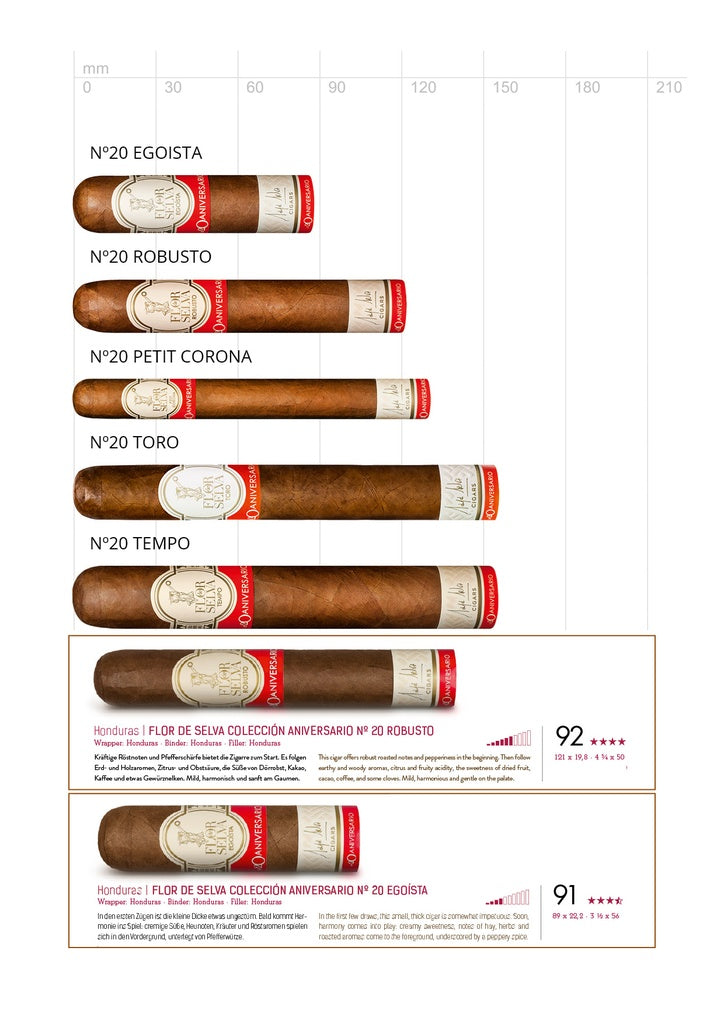 Flor de Selva 20 Aniversario Egoista – kurzes Dickformat 56 x 89 mm