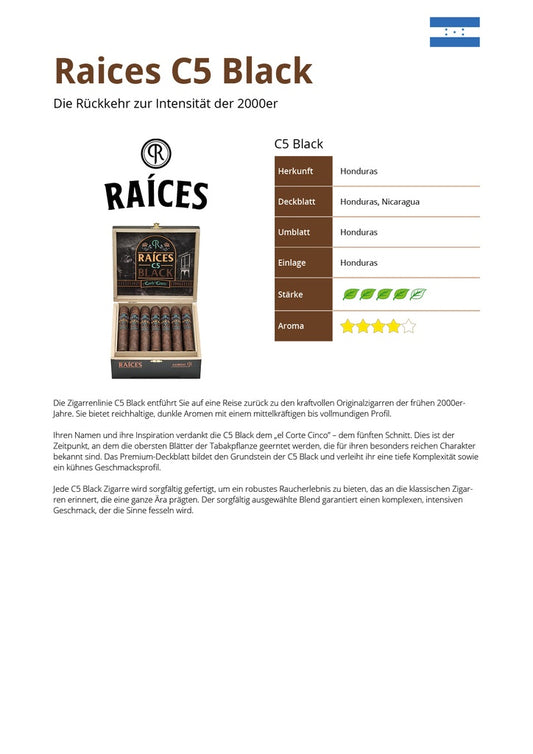 Raices C5 Black Detailansicht