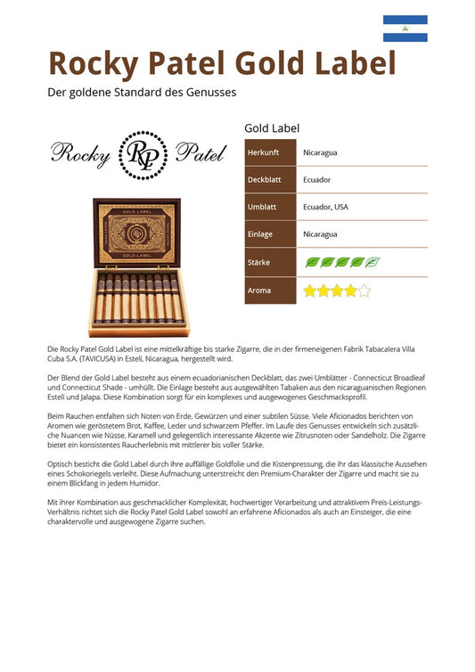 Rocky Patel Gold Label 20er Kiste