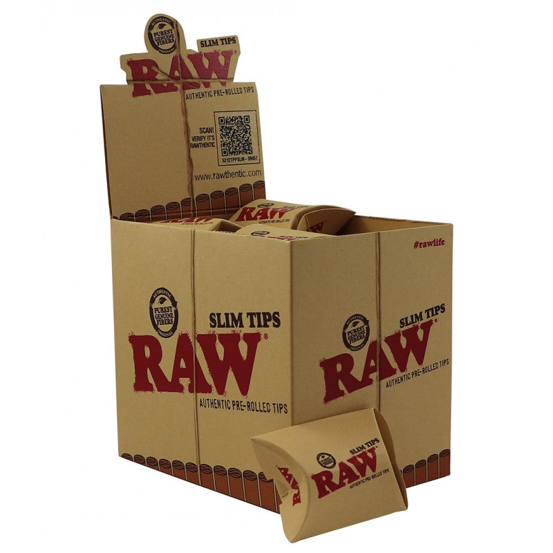 RAW Prerolled Tips Slim Display mit 20 Schachteln