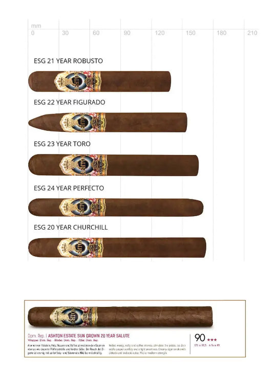 Ashton Estate Sun Grown 23 Year Toro – 52 x 159 mm, dominikanischer Puro
