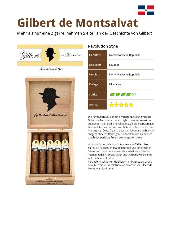 Gilbert de Montsalvat Revolution Style Gordo – 60 x 152 mm