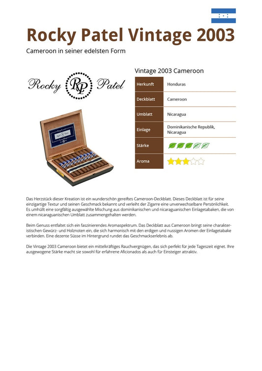 Rocky Patel Vintage 2003 20er Kiste