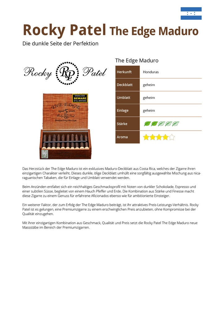 Rocky Patel The Edge Maduro 30er Kiste