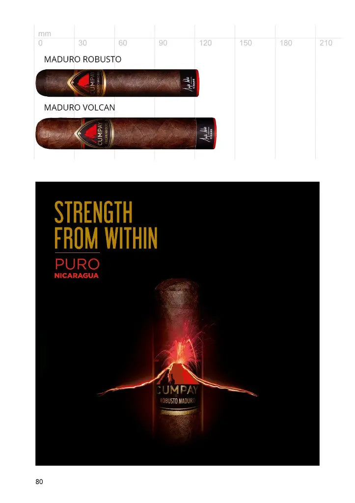 Cumpay Maduro Volcan – 60 x 127 mm mit dunklem Maduro-Deckblatt
