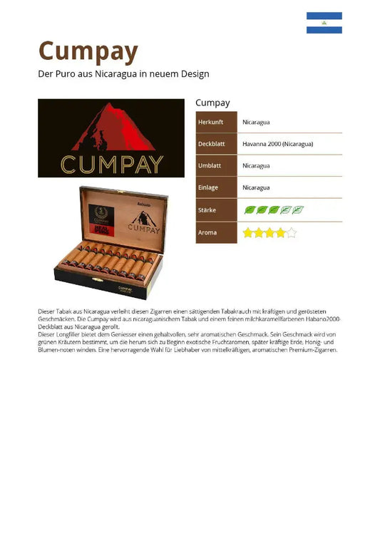 Cumpay Corona – schlanke Corona 42 x 140 mm aus Nicaragua