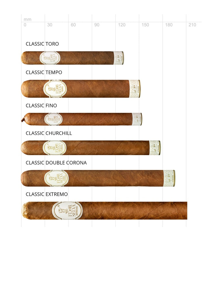 Flor de Selva Classic Fino – Formatübersicht der Flor de Selva Classic Linie
