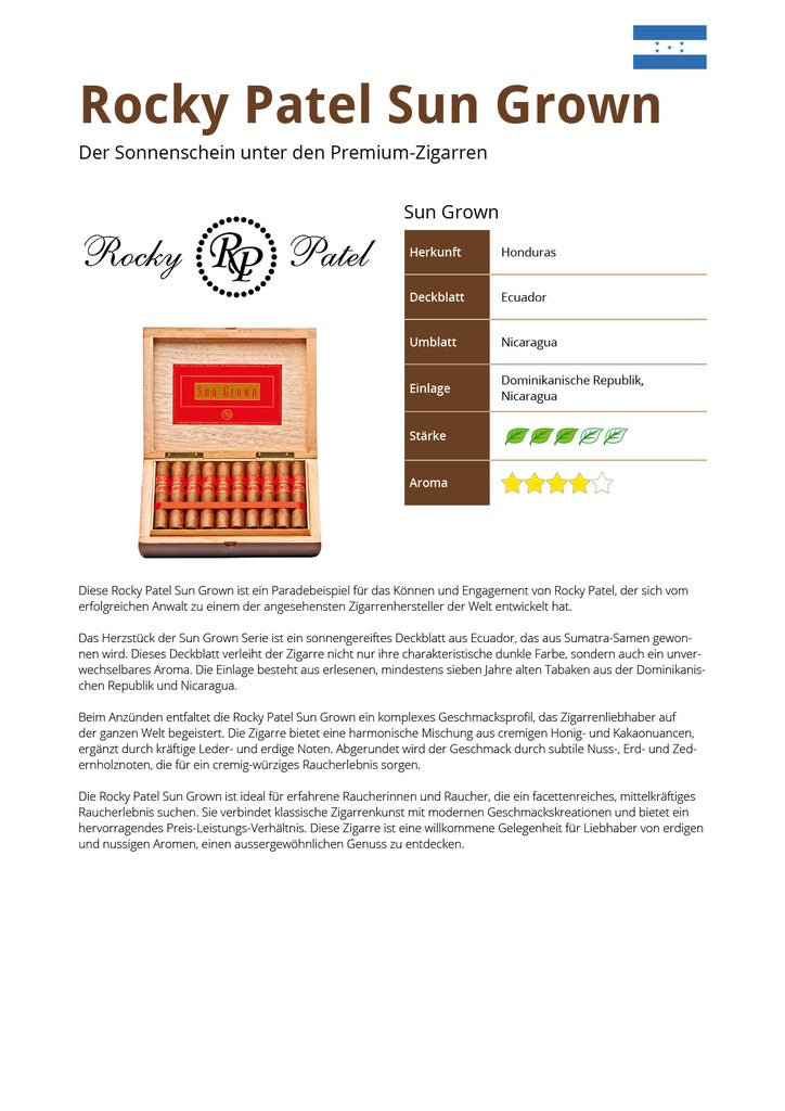 Rocky Patel Sun Grown 20er Kiste