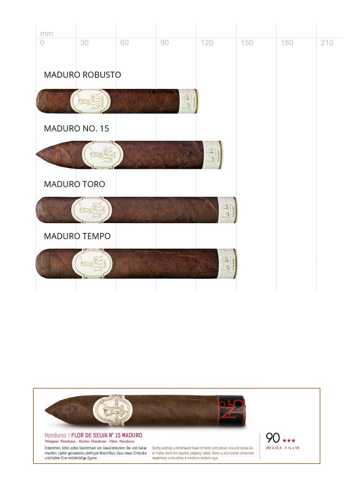 Flor de Selva Maduro Tempo – Gordo 60 x 152 mm, dunkles Deckblatt