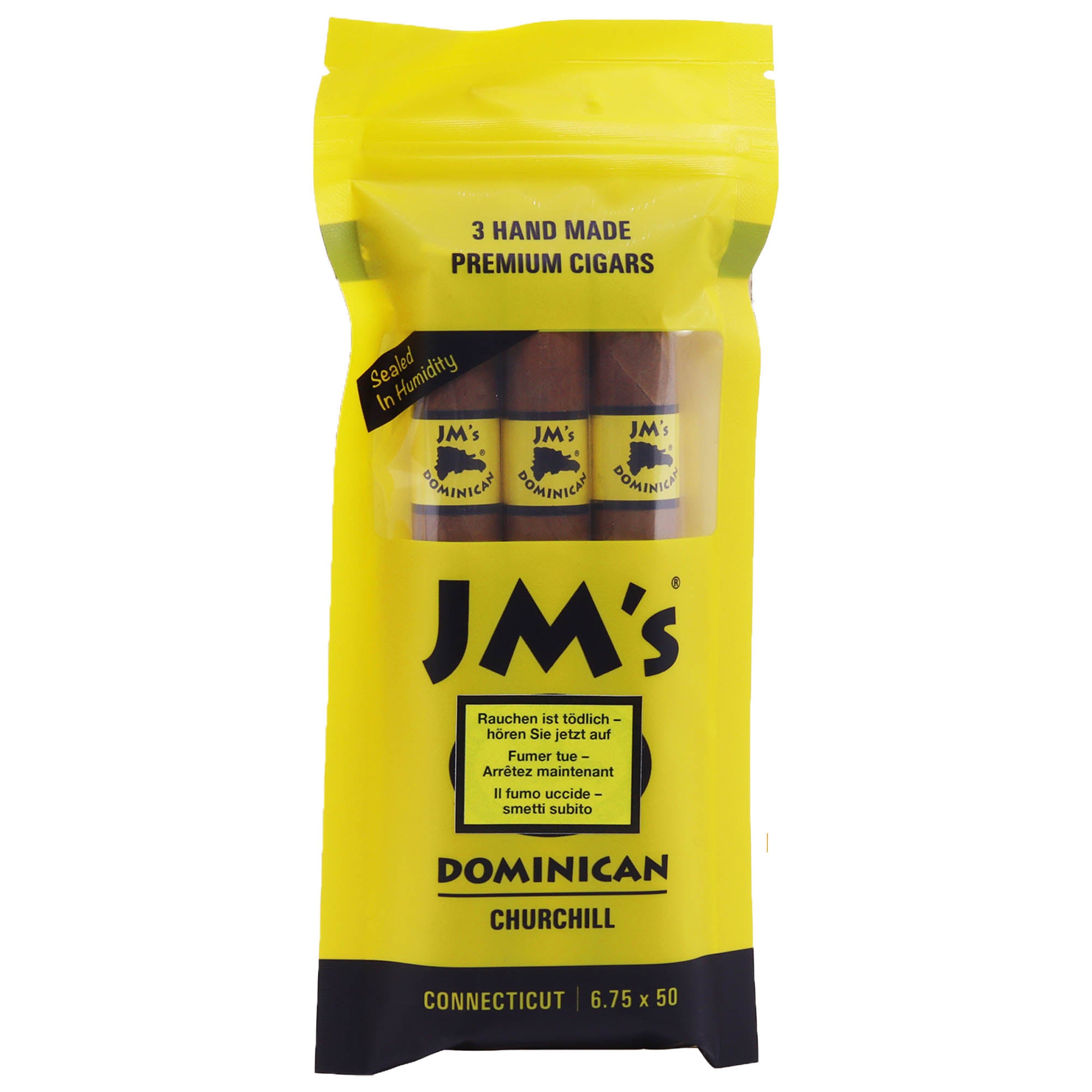 JM's Dominican Connecticut Churchill Zigarren im 3er Freshpack