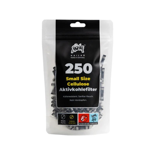 Kailar ActiveFilter 6mm Aktivkohlefilter Schwarz, 250 Stück