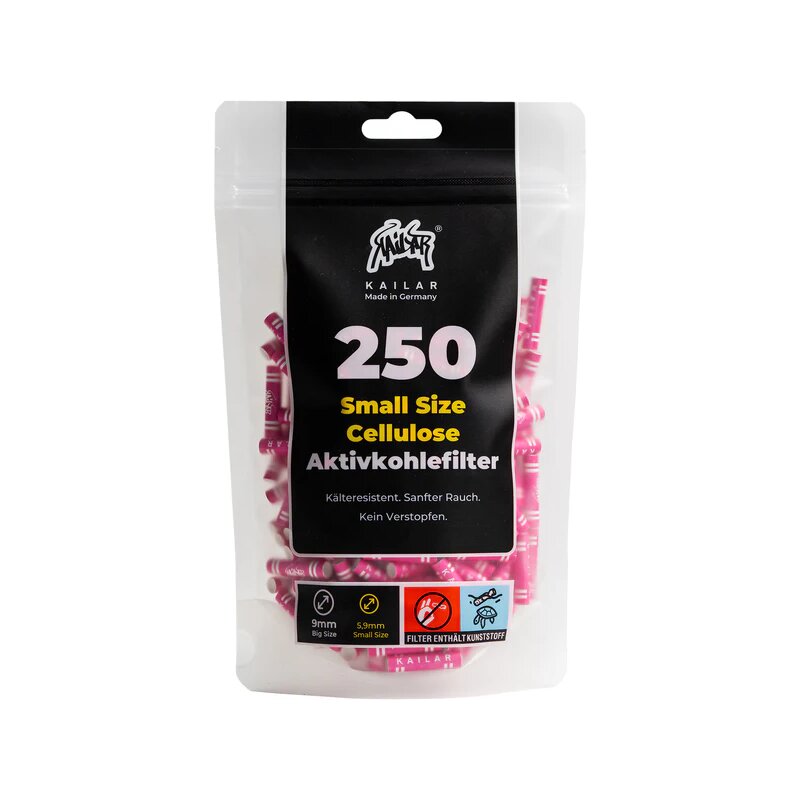Kailar ActiveFilter 6mm Aktivkohlefilter Pink, 250 Stück
