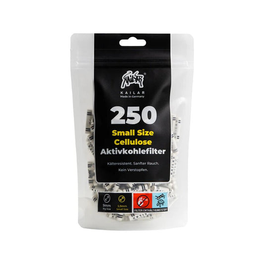 Kailar ActiveFilter 6mm White Aktivkohle-Drehfilter 250 Stück