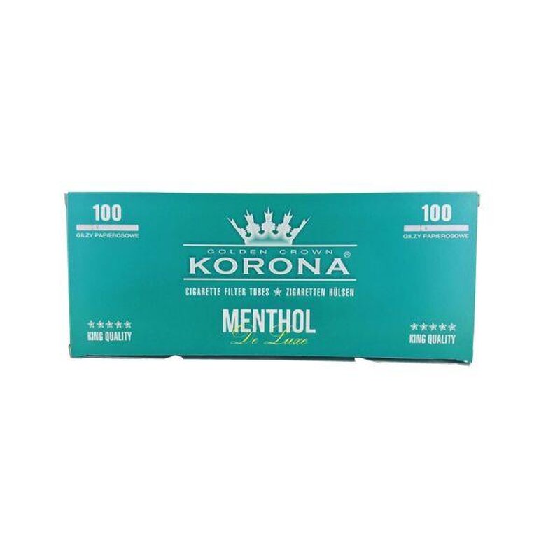 Korona Hülsen Deluxe Menthol 100 Stück Zigarettenhülsen mit Filter