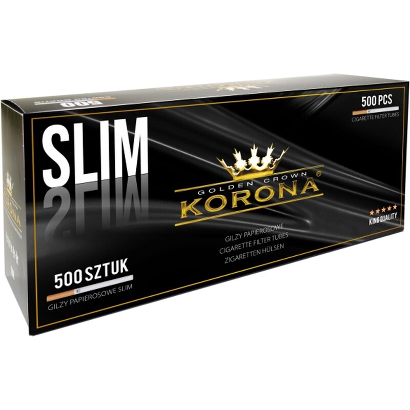 Korona Hülsen Slim 500 Stück Zigarettenhülsen mit Filter