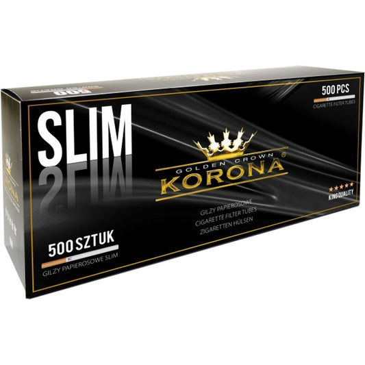 Korona Hülsen Slim 500 Stück Zigarettenhülsen mit Filter