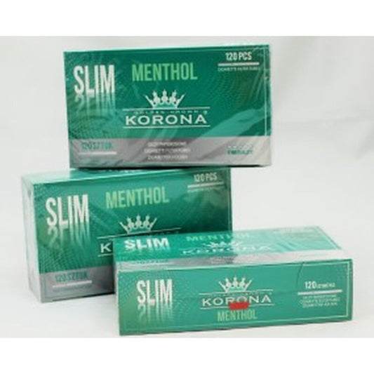 Korona Hülsen Slim Menthol 120 Stück Zigarettenhülsen mit Filter