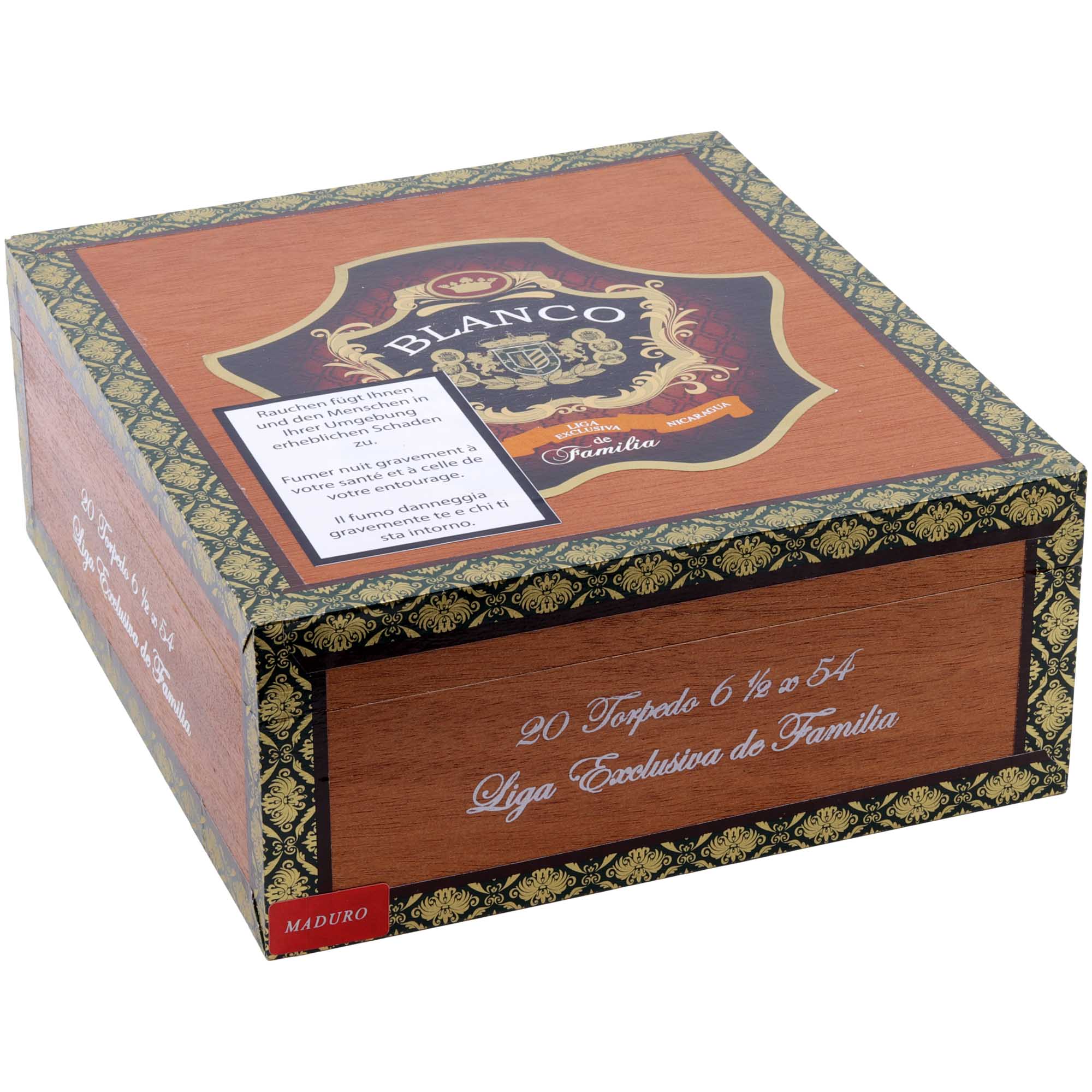 Blanco Liga Exclusiva Broadleaf Maduro Torpedo Zigarre, Torpedo-Format, Blanco Cigars