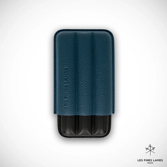 Les Fines Lames Cigar Case TRIO Zigarrenetui aus genarbtem Leder