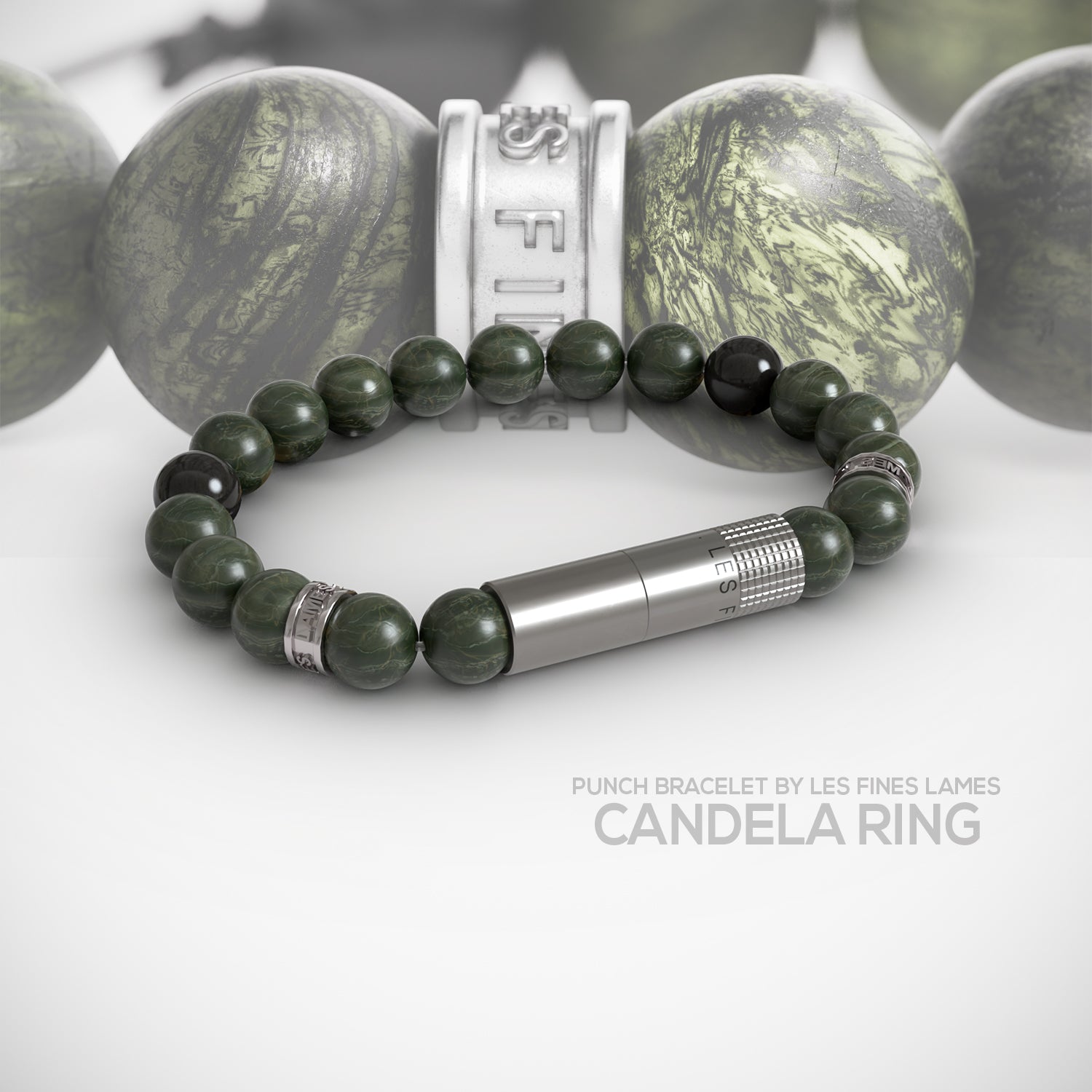Les Fines Lames Punch Bracelet Elastique Candela Ring