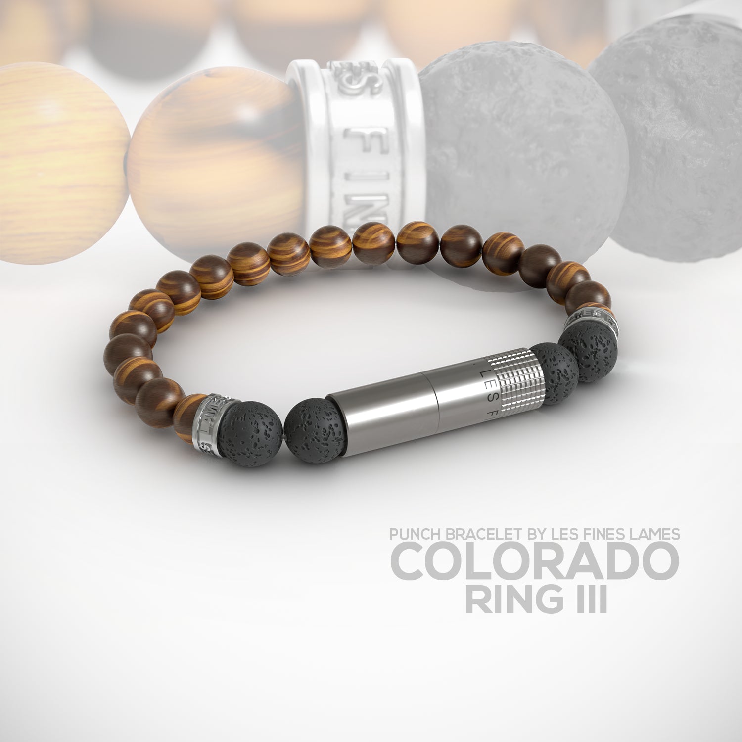 Les Fines Lames Punch Bracelet Elastique Colorado Ring III