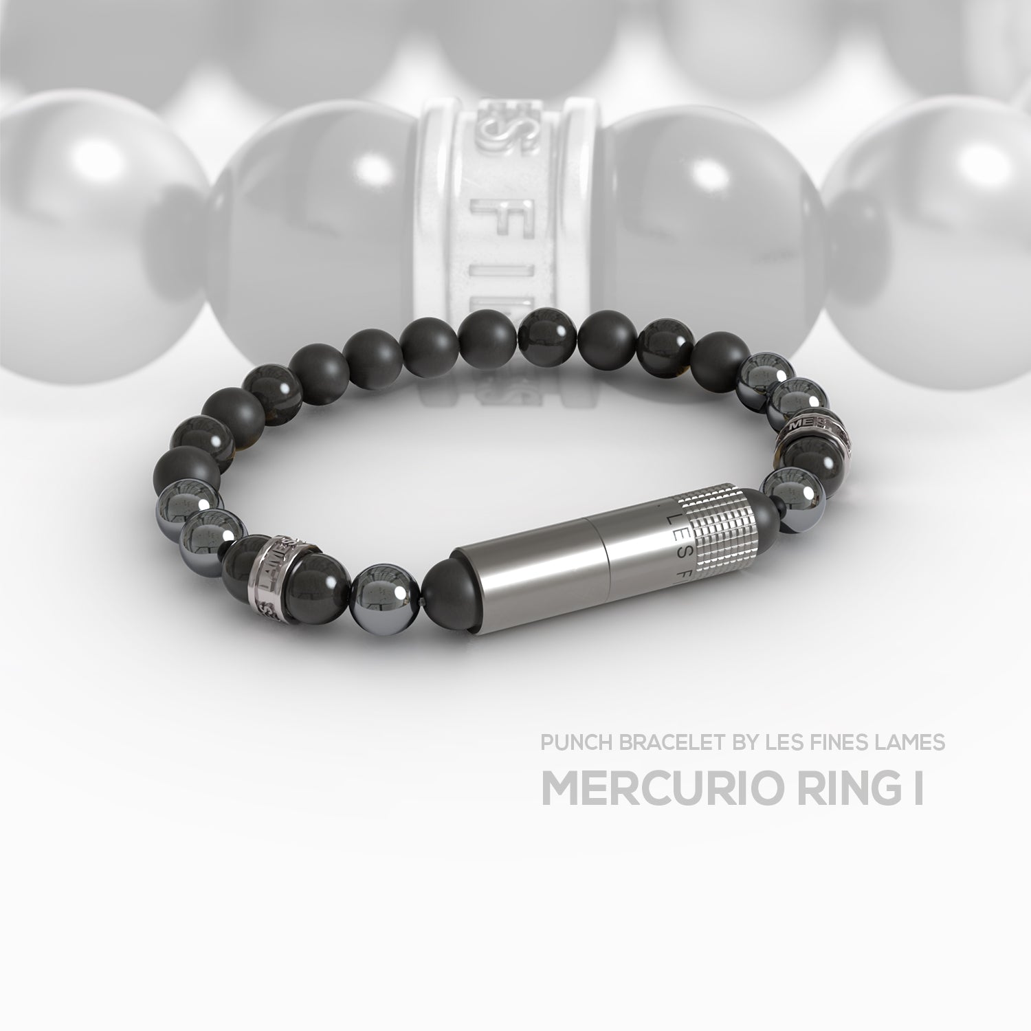 Les Fines Lames Punch Bracelet Elastique Mercurio Ring I
