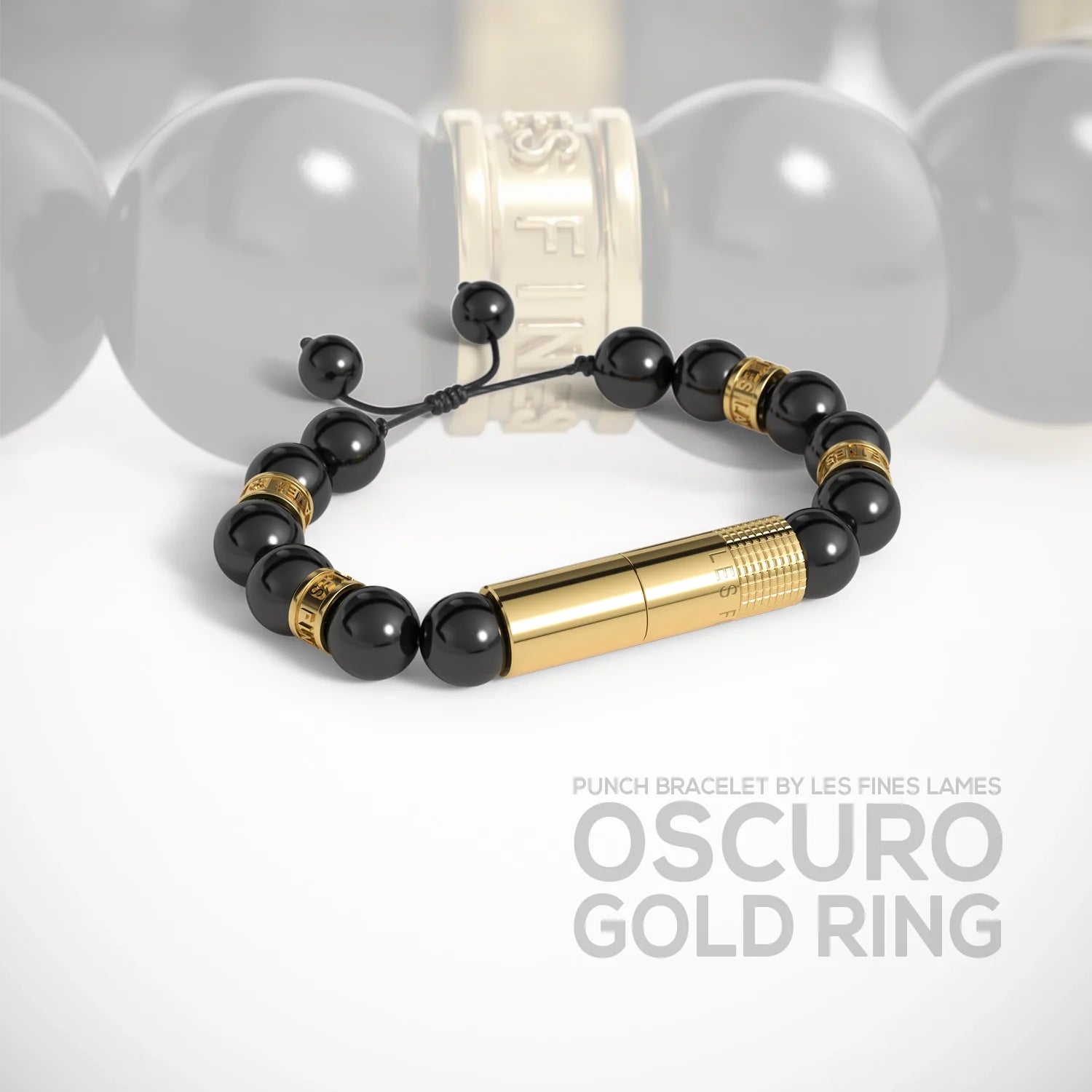 Les Fines Lames Punch Bracelet Gold Armband mit integriertem Zigarrenbohrer
