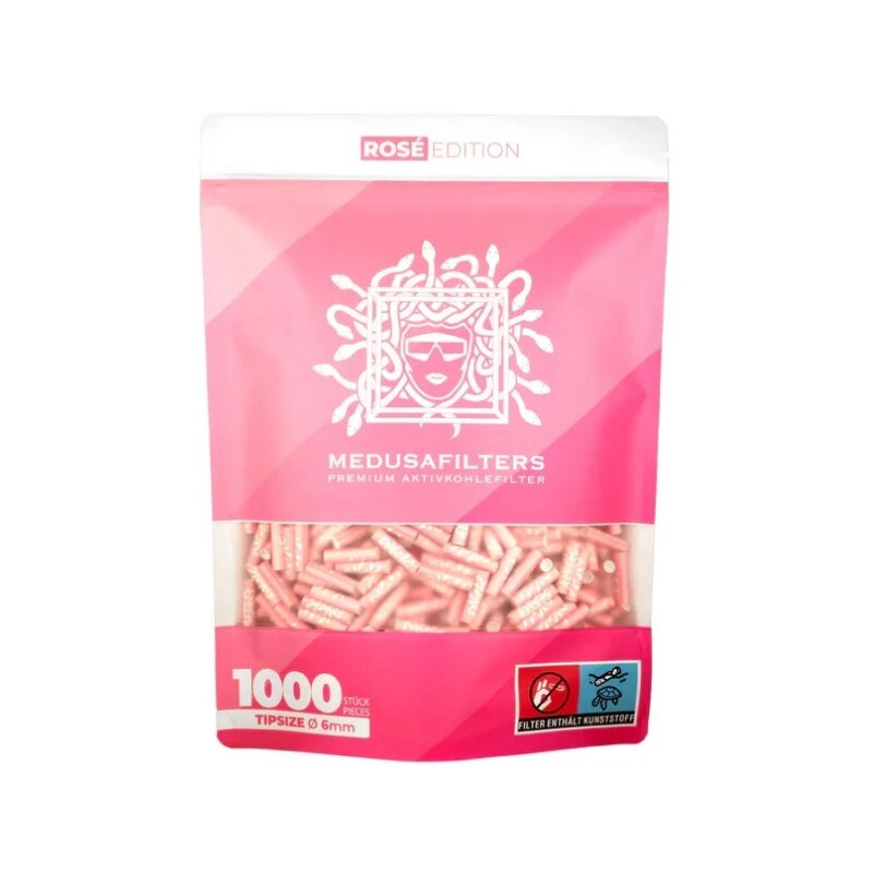 Medusa ActiveFilter 6mm Rosé Aktivkohlefilter 1000 Stück
