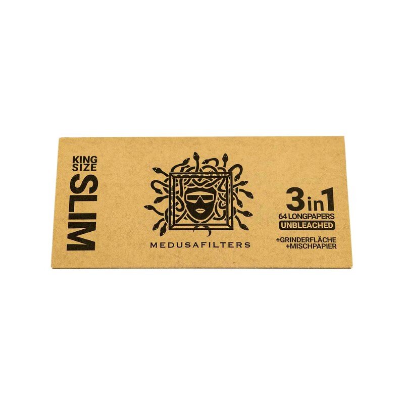 Medusa KingSize 3in1 Unbleached Zigarettenpapier mit Tips, 1 Stück